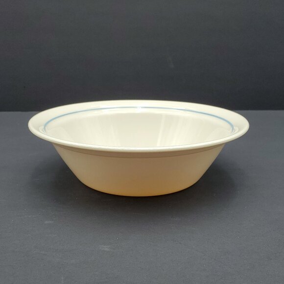 Corelle Country Promenade Soup Cereal Bowls Corelle Beige Bowls Blue Bands - Picture 4 of 8